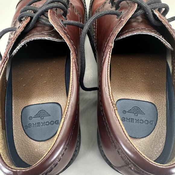 Dockers Cap Toe Derby Shoes Mens Size 9M Brown Leather Dress Comfort 090-2219 main image 9
